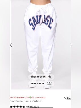 Fashion Nova 'SAVAGE' sweatpants/joggers